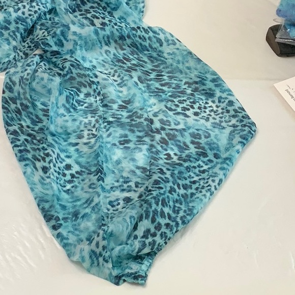 Lisa Blue AFRICAN QUEEN Side Split Pant - Sapphire Leopard - Picture 4 of 14